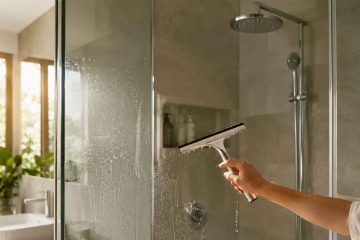 cómo limpiar la mampara de cristal del baño(1)